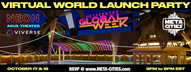 MetaCities to Debut MetaCenterOrlando Neon Aqua Theater Virtual World in VIVERSE