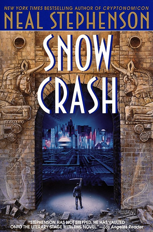 Book cover of Snowcrash, the origin of the word metaverse.
