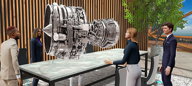 3D model using polygon streaming in a meeting
