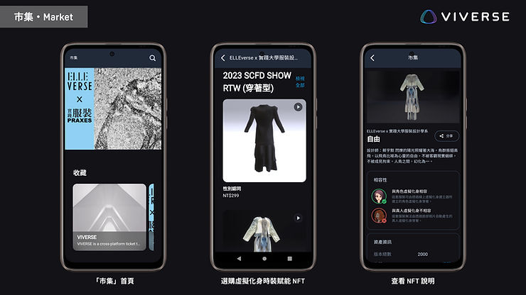 在手機App可以從VIVERSE Market購買賦能NFT,適配HTC U23
