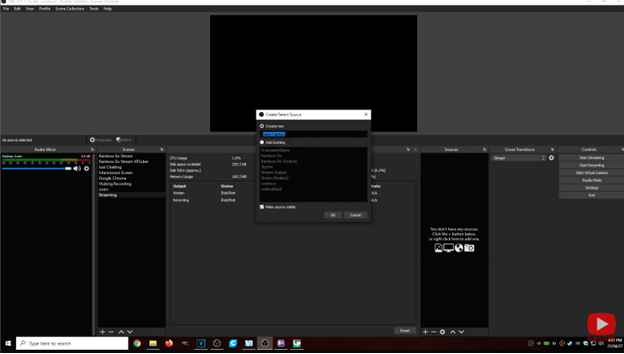 Setting up your first scene in OBS Studio for your VTuber model.