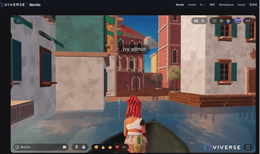 You can now sit on moving platforms in a world. For example, we share on of the VIVERSE characters, Yaya, sitting on a gondola in Pet Rescue Venice.