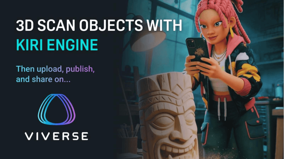 3D scan objects with KIRI Engine, turn them into 3D models, objects, or Gaussian splats and host them on VIVERSE!