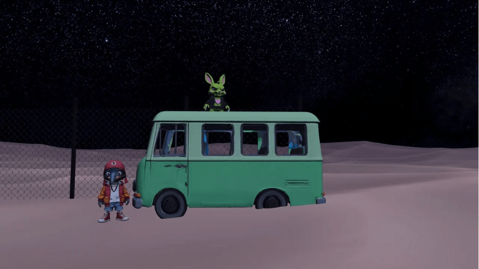 An example of the two generated models in-world on VIVERSE.