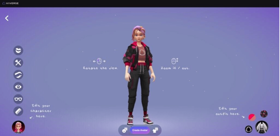 The UI for stylized avatars has received new customization updates for hair, makeup, and accessories.
