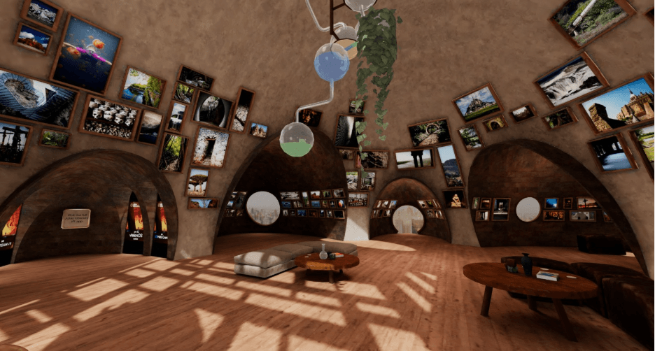 The Obscura Society atmosphere is eclectic, architectural, and cozy.