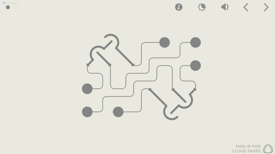 Hook 2 brain teaser game on VIVERSE with minimalist hooked shapes on a clean board